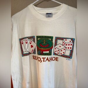 Vintage New Casino Dice Poker ♥️ ♦️ ♣️ Gambling Reno, Tahoe Shirt Royal Avalon L